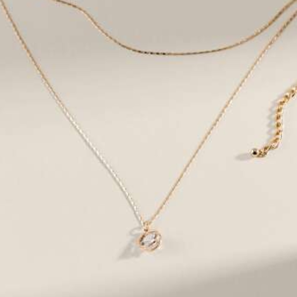 Cubic Zirconia Layered Necklace